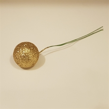 Glitter Kugle Guld 